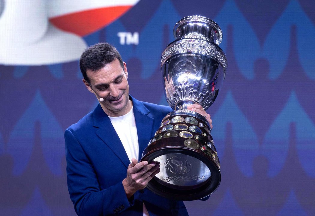 El seleccionador argentino Lionel Scaloni durante el sorteo de la Copa América 2024 celebrado en Miami el pasado 7 de diciembre. EFE/EPA/CRISTOBAL HERRERA-ULASHKEVICH