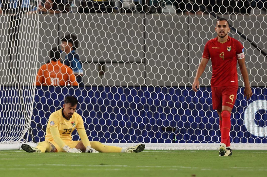 El portero de Bolivia Guillermo Viscarra en la Copa América. EFE/EPA/JUSTIN LANE