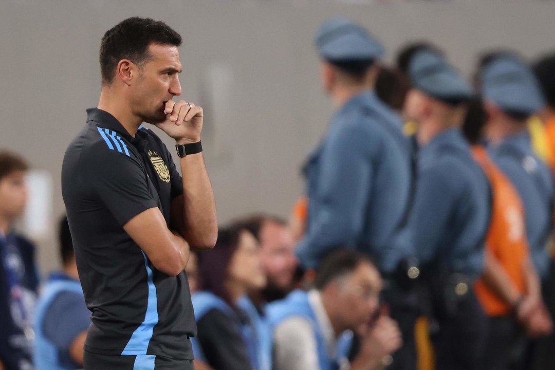 El entrenador argentino Lionel Scaloni. EFE/EPA/JUSTIN LANE