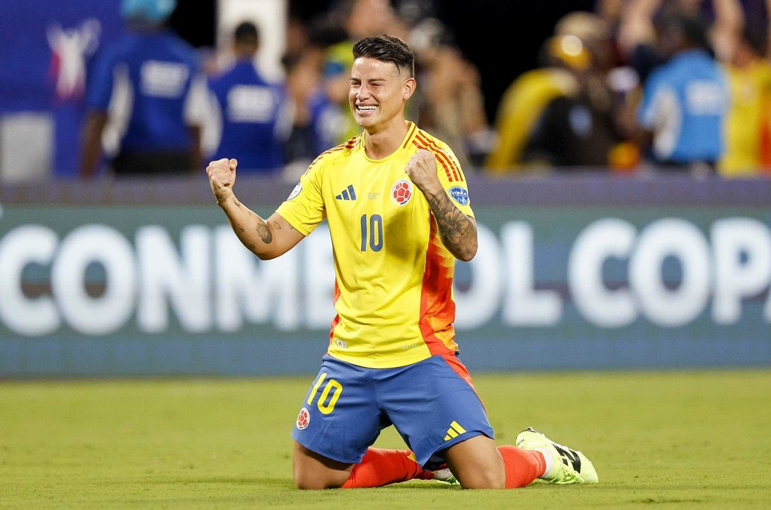 James Rodríguez, uno  de los cinco futbolistas que jugó con la selección de Colombia el Mundial 2014. EFE/EPA/ERIK S. LESSER